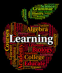 Image showing Learning Word Means Text Educate And Tutoring