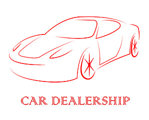 Image showing Car Dealership Represents Business Concern And Automobile