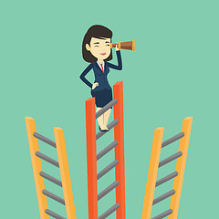 Image showing Businesswoman looking for business opportunities.