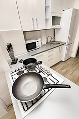 Image showing Modern white kitchen