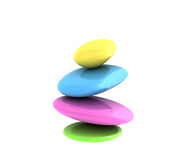 Image showing Spa stones. 3D illustration