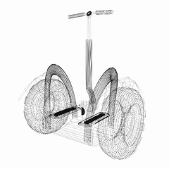 Image showing Mini electrical and ecological transport on a white background. 