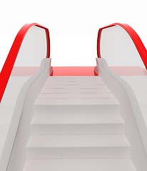 Image showing Single escalator. 3d illustration