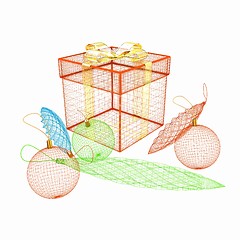 Image showing colorful gift box concept. 3d illustration