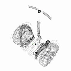 Image showing Mini electrical and ecological transport on a white background. 