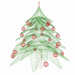 Image showing Christmas tree concept. 3d illustration