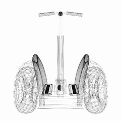 Image showing Mini electrical and ecological transport on a white background. 