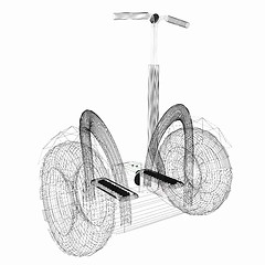 Image showing Mini electrical and ecological transport on a white background. 