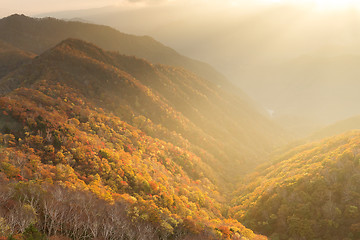 Image showing Beautiful sunset landscape