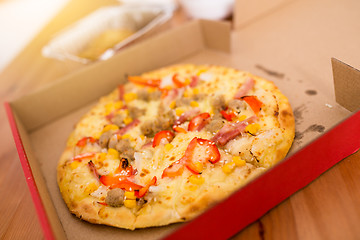 Image showing Pizza in a delivery box