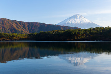 Image showing Mountain Fuji and Lake saiko