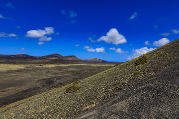 Image showing Beautiful colors in the volcanic landscape of Lanzarote.