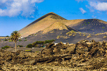 Image showing Beautiful colors in the volcanic landscape of Lanzarote.