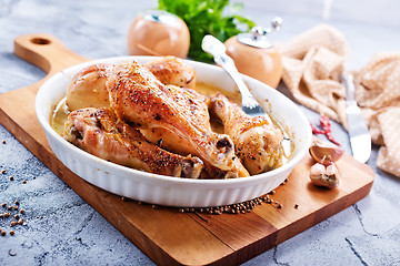 Image showing baked chicken legs