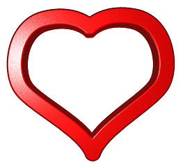 Image showing heart symbol on white background - 3d rendering