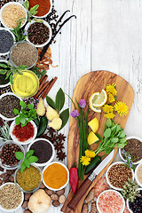 Image showing Herbs Spices and Edible Flowers