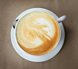 Image showing Cup of cappuccino coffee