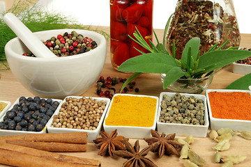 Image showing Spices and herbs.