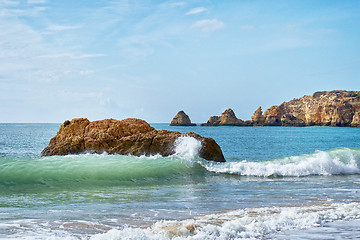 Image showing  beach of Portimao