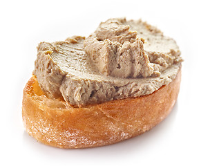 Image showing toasted bread with homemade liver pate