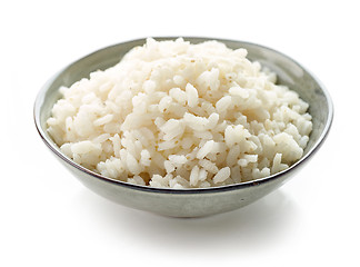 Image showing bowl of boiled round rice