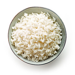 Image showing bowl of boiled round rice