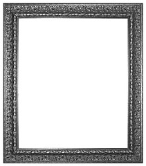 Image showing Silver wooden frame for painting or picture isolated on white ba