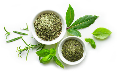 Image showing Various spices isolated on white background