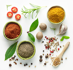 Image showing Various herb and spices