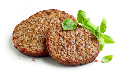 Image showing Grilled burger meat