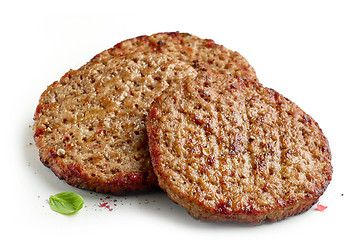 Image showing Grilled burger meat