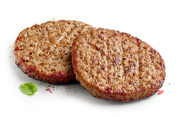 Image showing Grilled burger meat