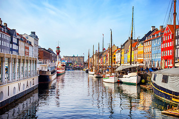 Image showing View of Nyhavn canal, Copenhagen