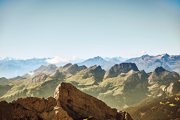 Image showing Saentis Mountain landscape, Swiss Alps