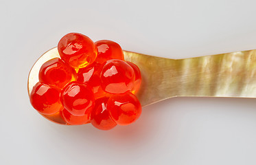 Image showing  Mother of pearl caviar spoon