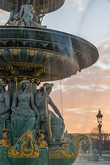 Image showing Fountain at Place de la Concorde in Paris 