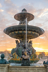 Image showing Fountain at Place de la Concorde in Paris 