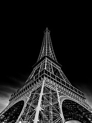 Image showing View of the Eiffel tower in Paris.