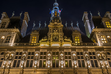 Image showing view of Hotel de Ville (City Hall) in Paris