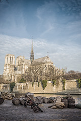 Image showing Docks of Notre Dame Cathedral in Paris 