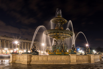 Image showing Fountain at Place de la Concorde in Paris France 