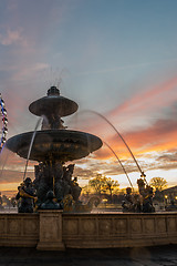 Image showing Fountain at Place de la Concorde in Paris 