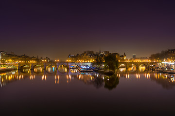 Image showing View on Paris at night