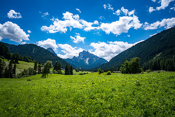 Image showing Scenic view of the beautiful landscape in the Alps