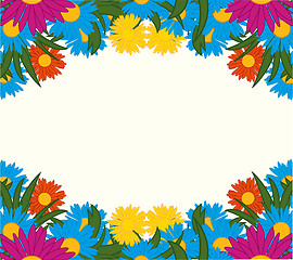 Image showing Much varicoloured flowers background