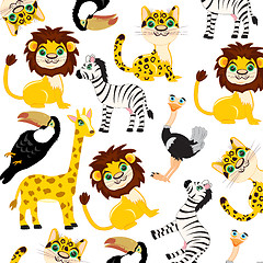 Image showing Animals of the africa pattern