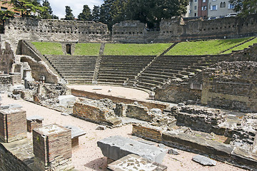 Image showing Ruins of ancient Roman amphitheater in Trieste, Italy
