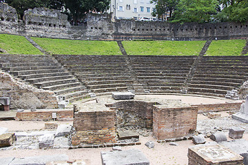 Image showing Ruins of ancient Roman amphitheater in Trieste, Italy