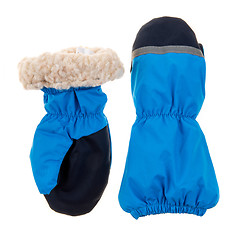 Image showing Children\'s autumn-winter mittens