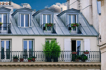 Image showing House with an attic and balcony.